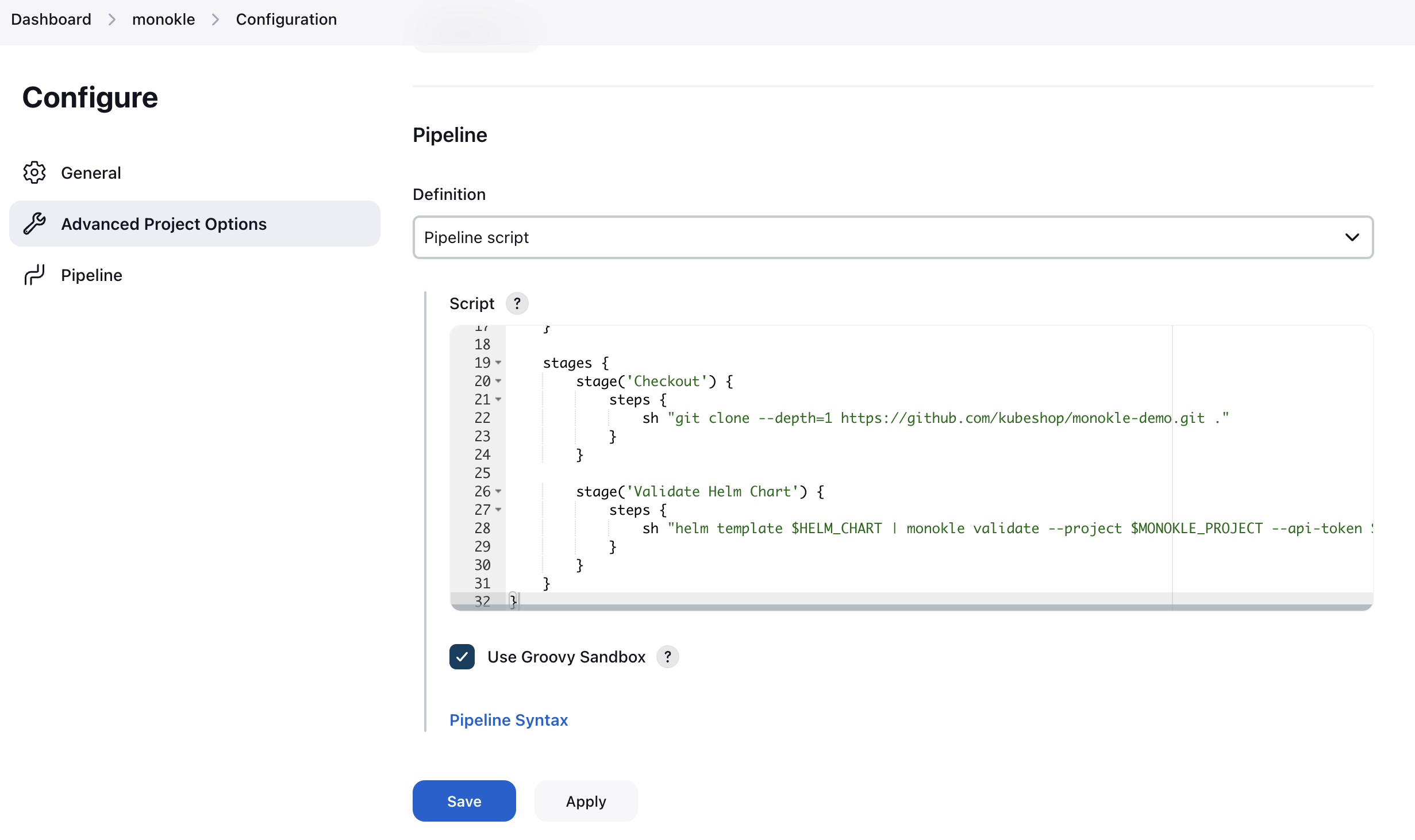 Jenkins pipeline