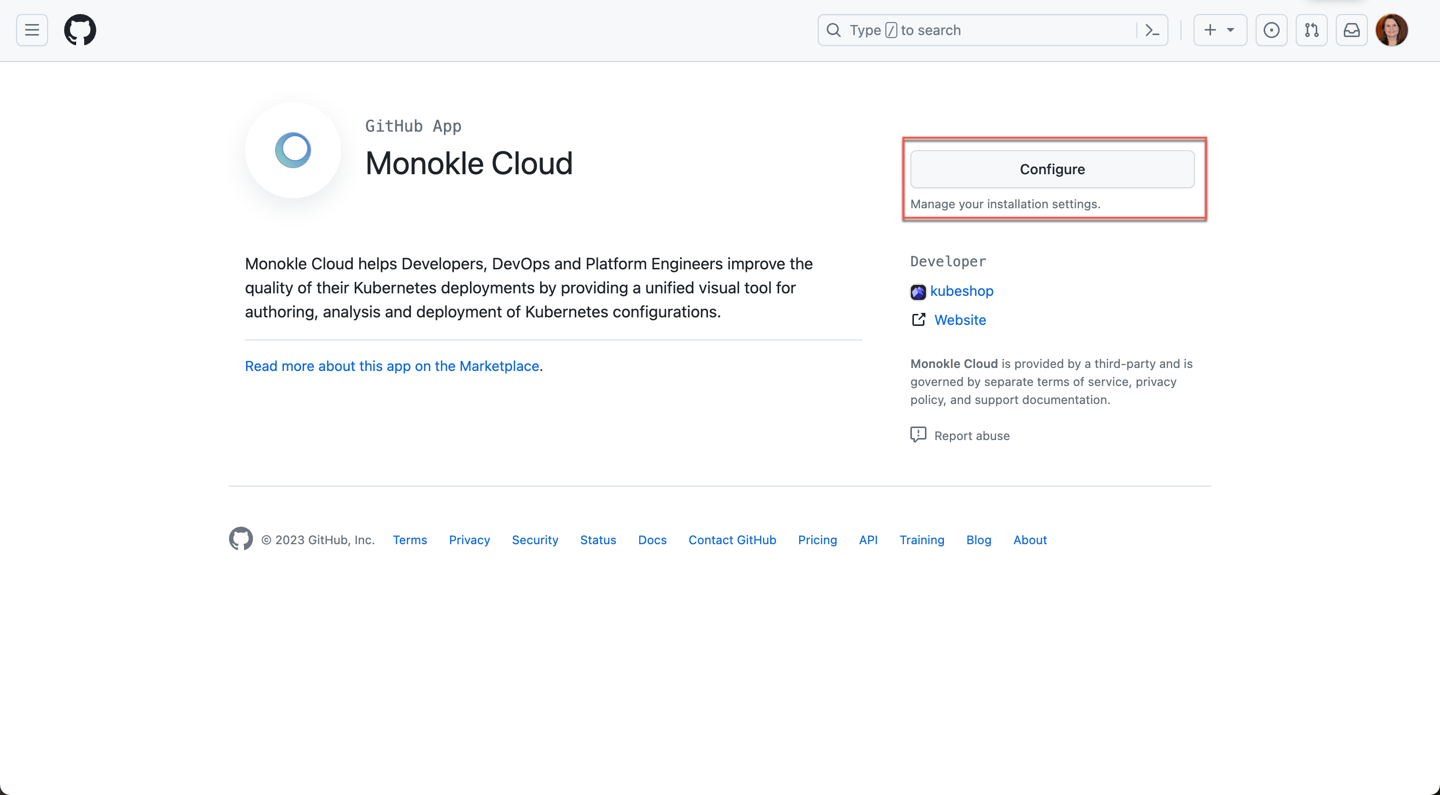 Monokle Cloud App